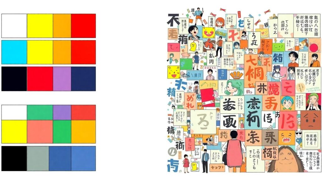 Разбор использования цветовых палитр в современной манге - иллюстрация