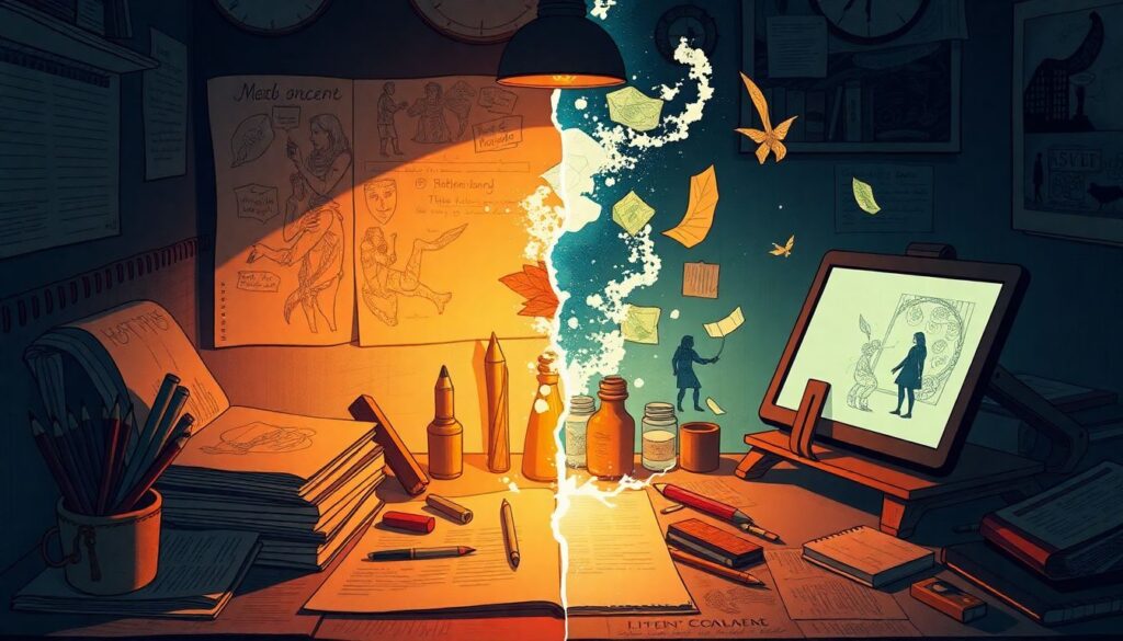 Обзор техники рисования в манге: от карандаша до цифрового планшета - иллюстрация