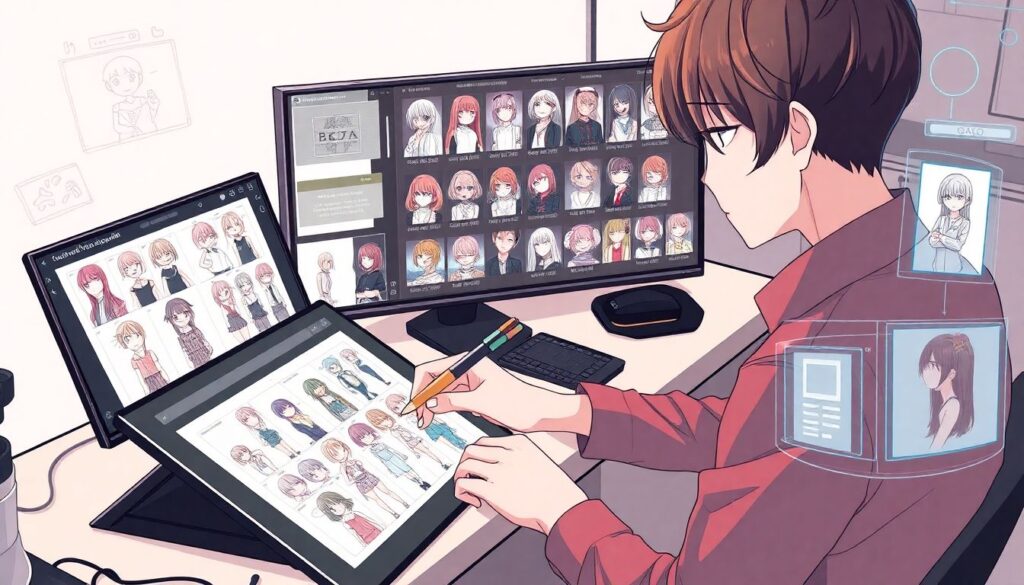 Обучение рисованию: рисуем в стиле манга-персонажей шаг за шагом - иллюстрация