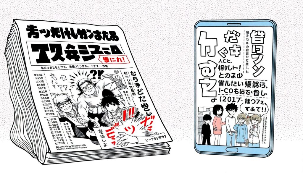 Сравнение манги и веб-манги: форматы, издатели, аудитория - иллюстрация