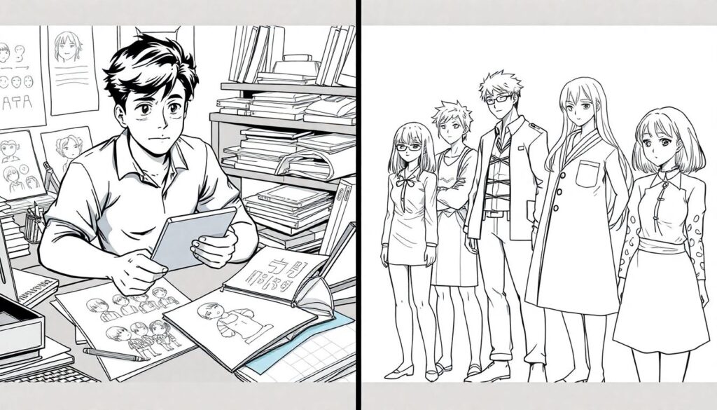 Как создаются ярлыки персонажей в манге: имена, символы, визуальная идентичность - иллюстрация