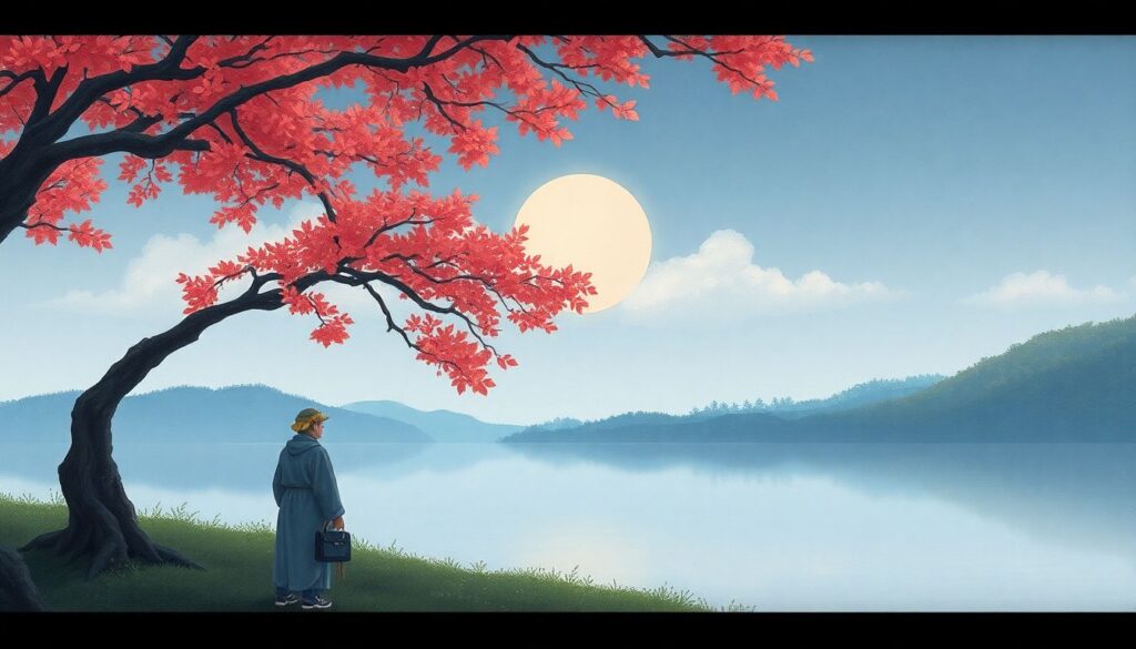 Климатические и природные мотивы в японской иллюстрации - иллюстрация