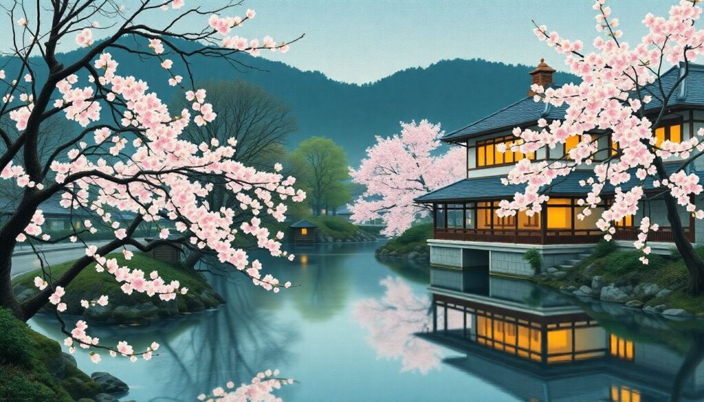 Климатические и природные мотивы в японской иллюстрации - иллюстрация